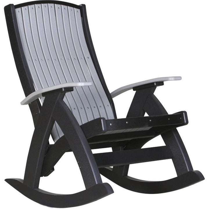 LCPCRDGB-LuxCraft-Comfort Rocker-Dove Gray Black-Pangaea Patio