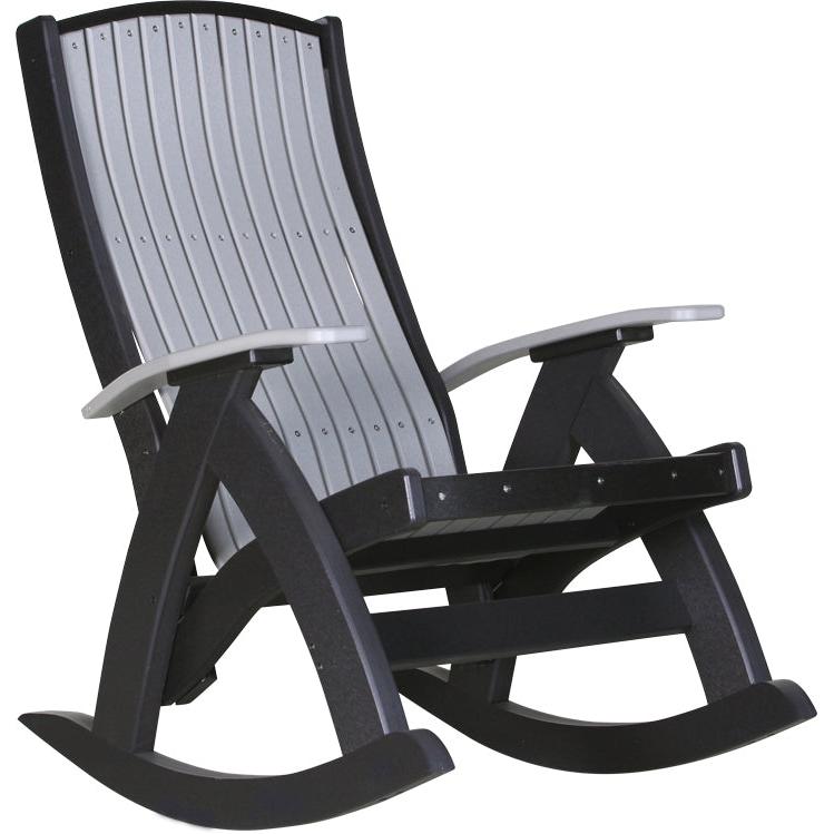 LCPCRDGB-LuxCraft-Comfort Rocker-Dove Gray Black-Pangaea Patio