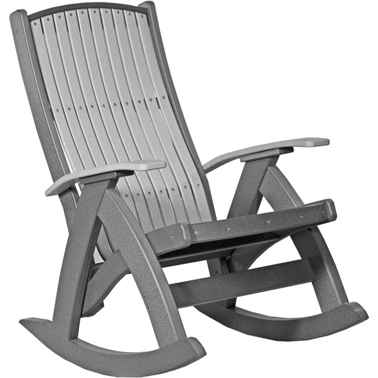 LCPCRDGS-LuxCraft-Comfort Rocker-Dove Gray Slate-Pangaea Patio