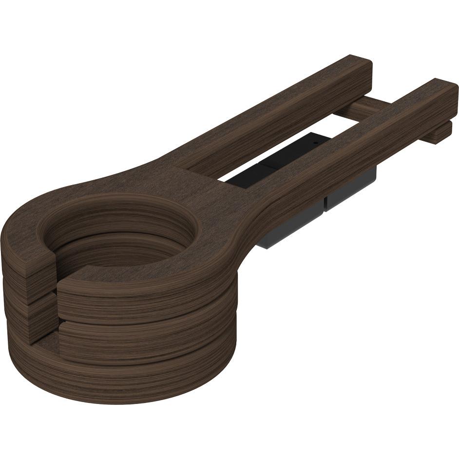 LCPCHBZWB-LuxCraft-Cup Holder (Slideout)-Coastal Gray Black-Pangaea Patio