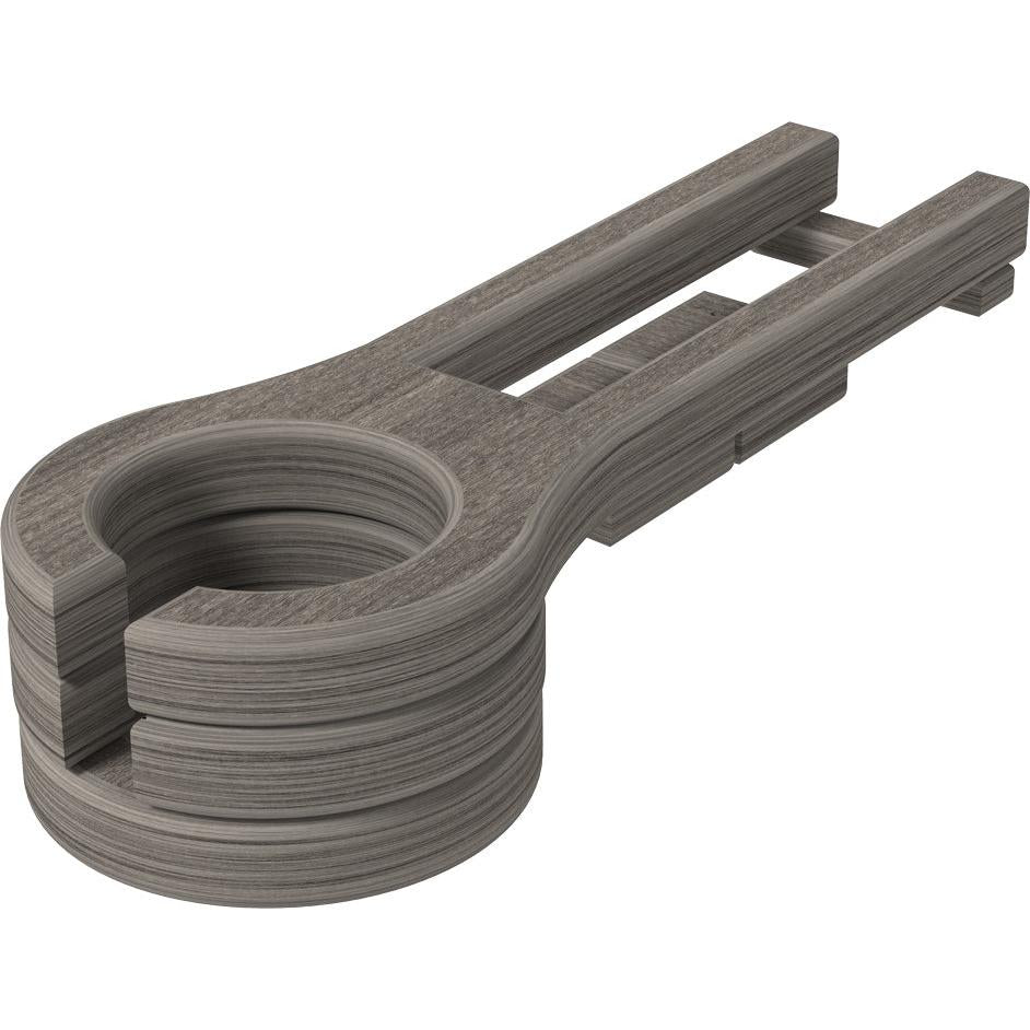 LCPCHCG-LuxCraft-Cup Holder (Slideout)-Brazilian Walnut Black-Pangaea Patio