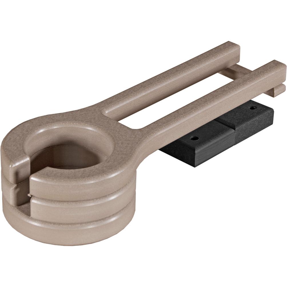 LCPCHWWB-LuxCraft-Cup Holder (Slideout)-Weatherwood Black-Pangaea Patio