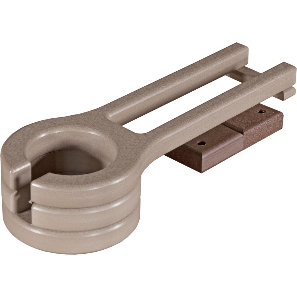 LCPCHWWCBR-LuxCraft-Cup Holder (Slideout)-Weatherwood Chestnut Brown-Pangaea Patio
