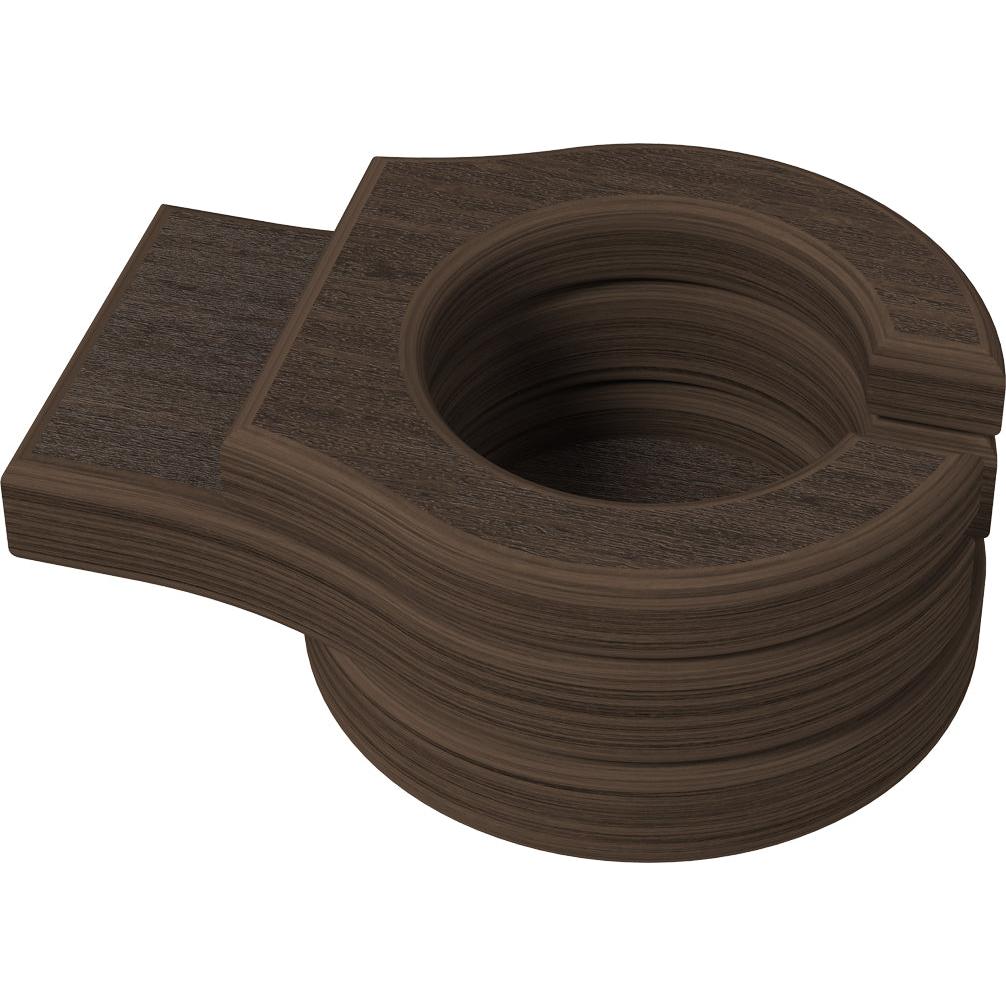 LCPSCHBZW-LuxCraft-Cup Holder (Stationary)-Brazilian Walnut-Pangaea Patio