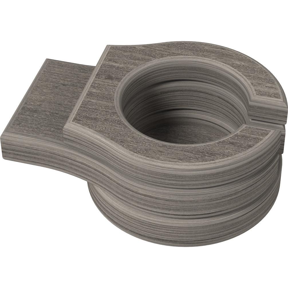 LCPSCHCG-LuxCraft-Cup Holder (Stationary)-Coastal Gray-Pangaea Patio