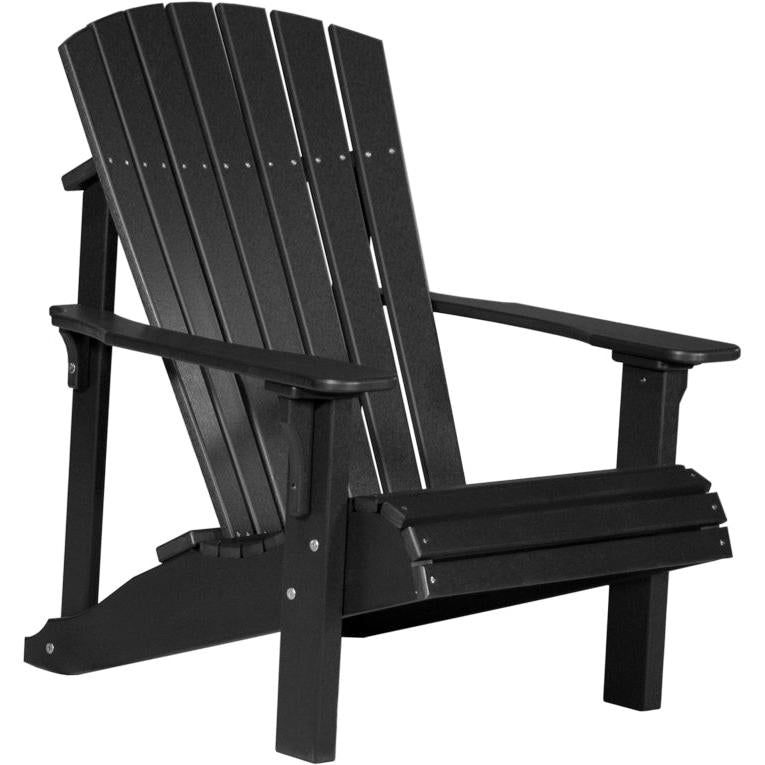 LCPDACBK-LuxCraft-Deluxe Adirondack Chair-Black-Pangaea Patio