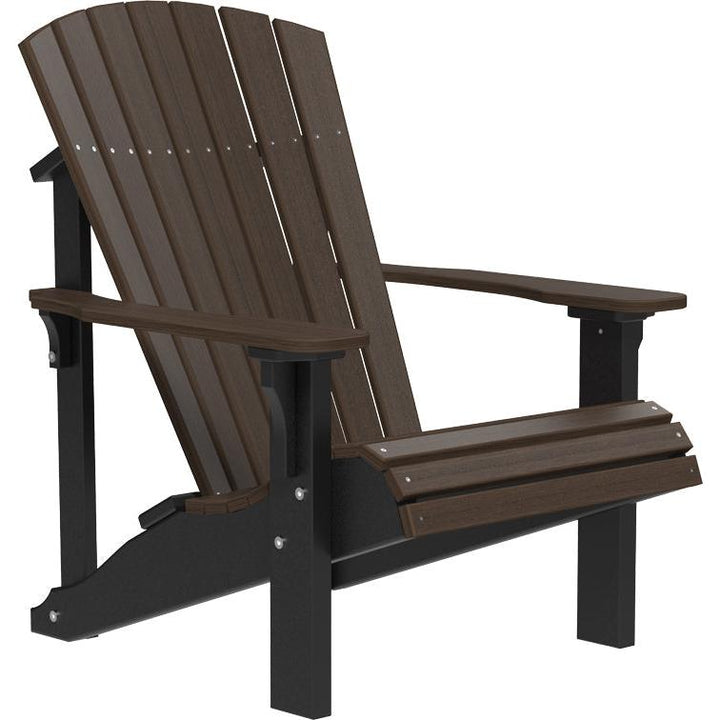 LCPDACBZWB-LuxCraft-Deluxe Adirondack Chair-Coastal Gray Black-Pangaea Patio