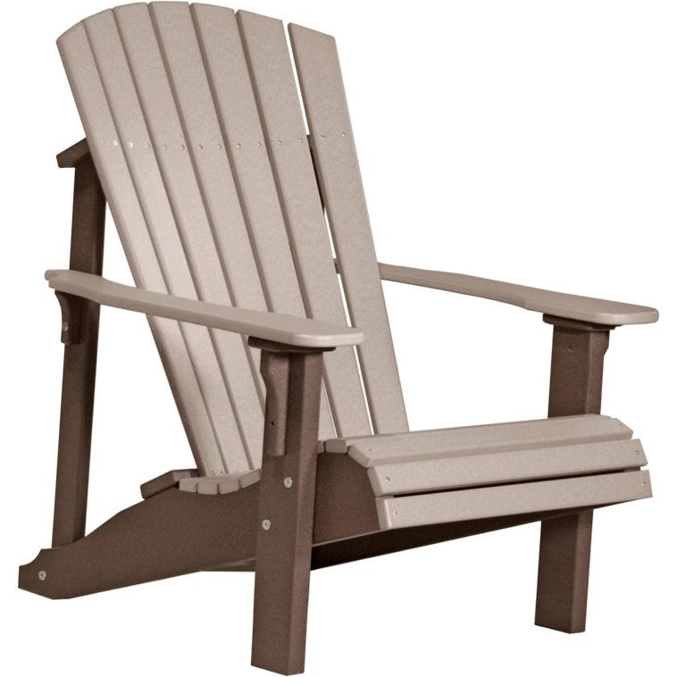 LCPDACWWCBR-LuxCraft-Deluxe Adirondack Chair-Weatherwood Chestnut Brown-Pangaea Patio