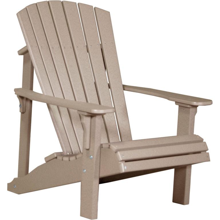 LCPDACWW-LuxCraft-Deluxe Adirondack Chair-Weatherwood-Pangaea Patio