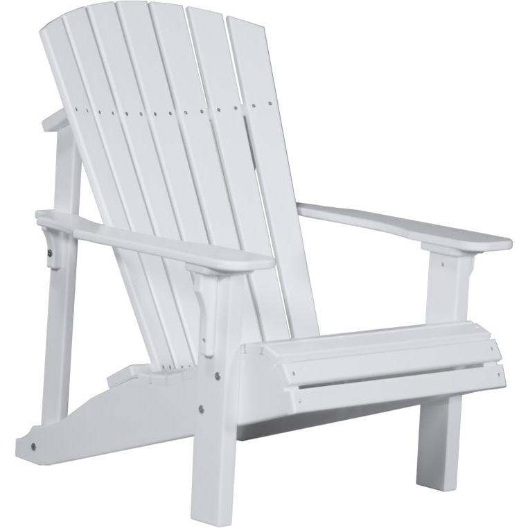 LCPDACW-LuxCraft-Deluxe Adirondack Chair-White-Pangaea Patio