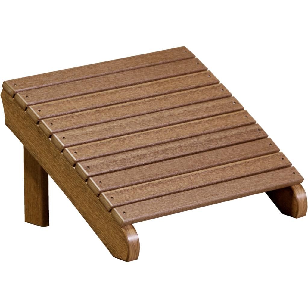 LCPDAFAM-LuxCraft-Deluxe Adirondack Footrest-Antique Mahogany-Pangaea Patio