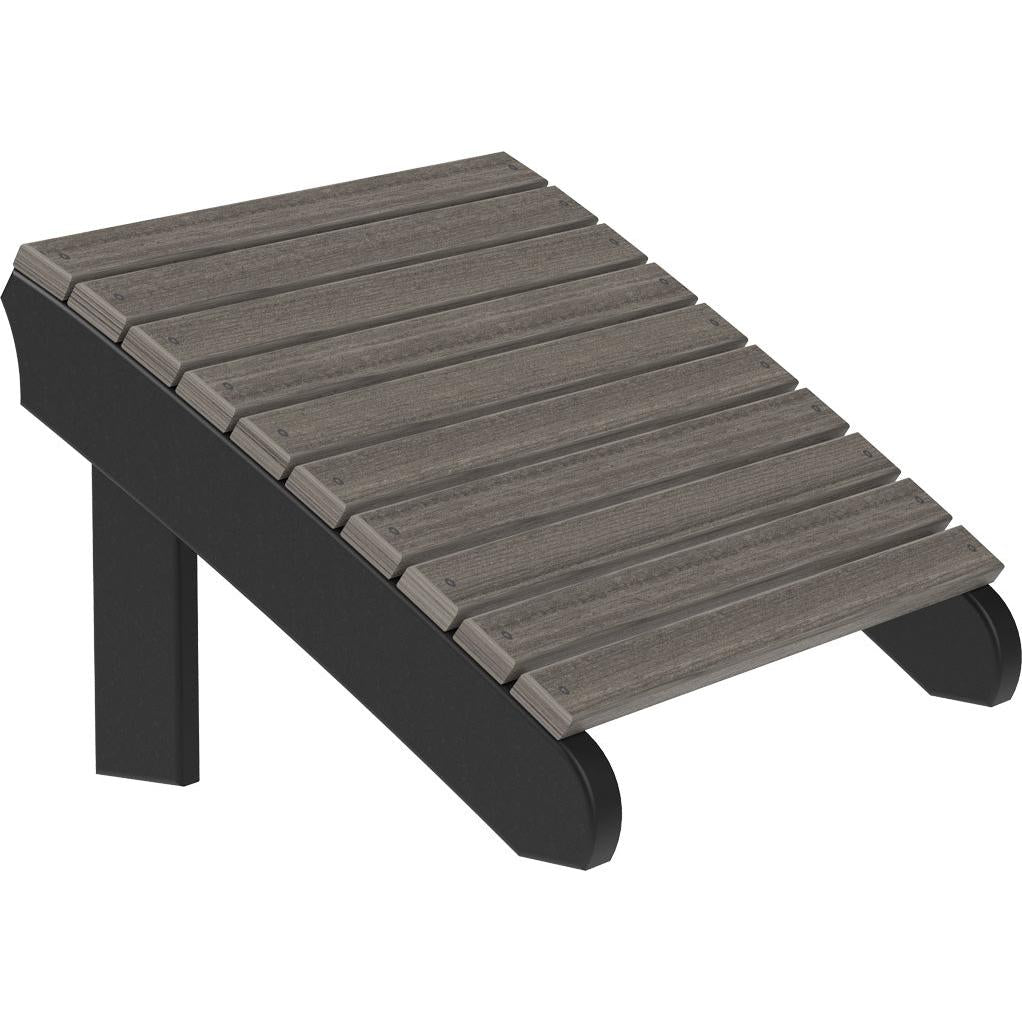LCPDAFCGB-LuxCraft-Deluxe Adirondack Footrest-Coastal Gray-Pangaea Patio