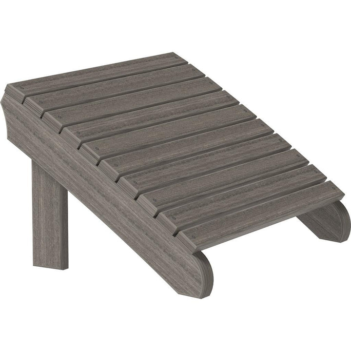 LCPDAFCG-LuxCraft-Deluxe Adirondack Footrest-Brazilian Walnut Black-Pangaea Patio