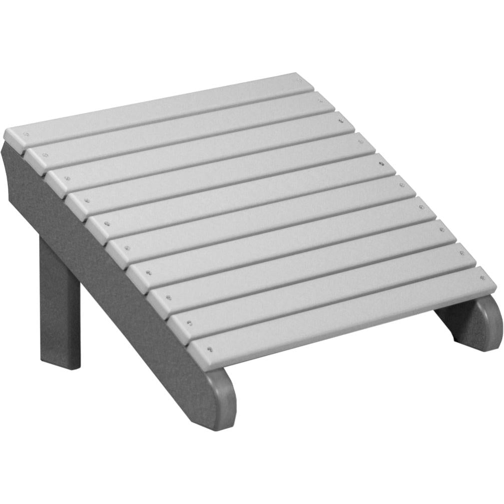 LCPDAFDGS-LuxCraft-Deluxe Adirondack Footrest-Dove Gray Slate-Pangaea Patio