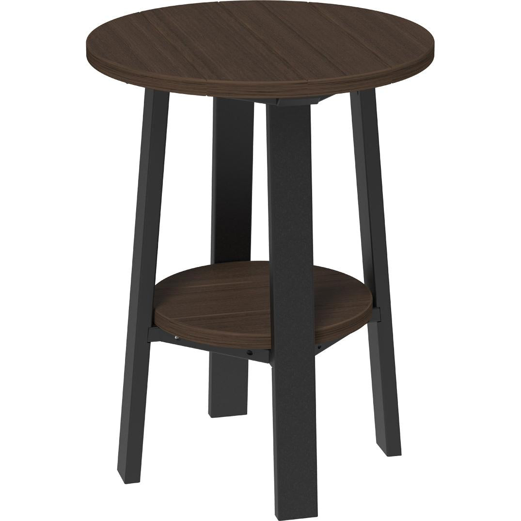 LCPDET28BZWB-LuxCraft-Deluxe End Table 28"-Coastal Gray Black-Pangaea Patio