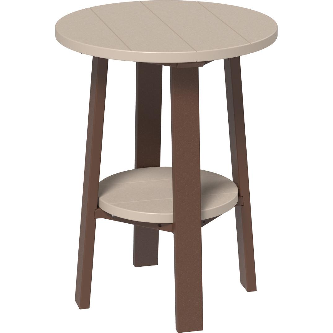 LCPDET28WWCBR-LuxCraft-Deluxe End Table 28"-Weatherwood Chestnut Brown-Pangaea Patio