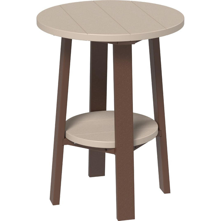 LCPDET28WWCBR-LuxCraft-Deluxe End Table 28"-Weatherwood Chestnut Brown-Pangaea Patio