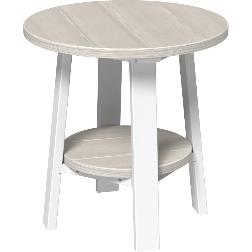 LCPDETBIW-LuxCraft-Deluxe End Table-Birch White-Pangaea Patio