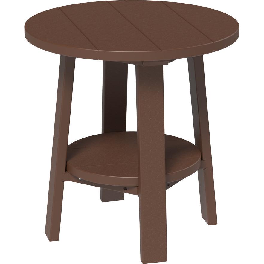 LCPDETCBR-LuxCraft-Deluxe End Table-Chestnut Brown-Pangaea Patio