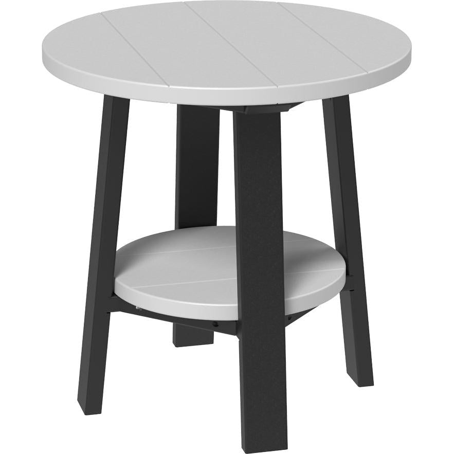 LCPDETDGB-LuxCraft-Deluxe End Table-Dove Gray Black-Pangaea Patio