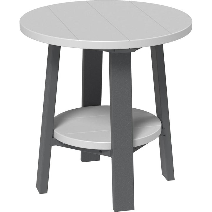 LCPDETDGS-LuxCraft-Deluxe End Table-Dove Gray Slate-Pangaea Patio