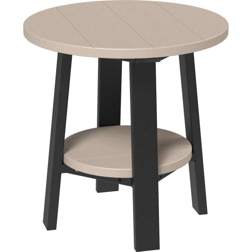 LCPDETWWB-LuxCraft-Deluxe End Table-Weatherwood Black-Pangaea Patio