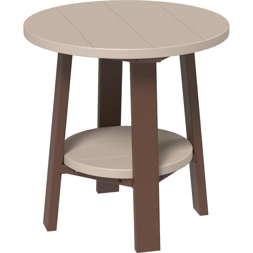 LCPDETWWCBR-LuxCraft-Deluxe End Table-Weatherwood Chestnut Brown-Pangaea Patio