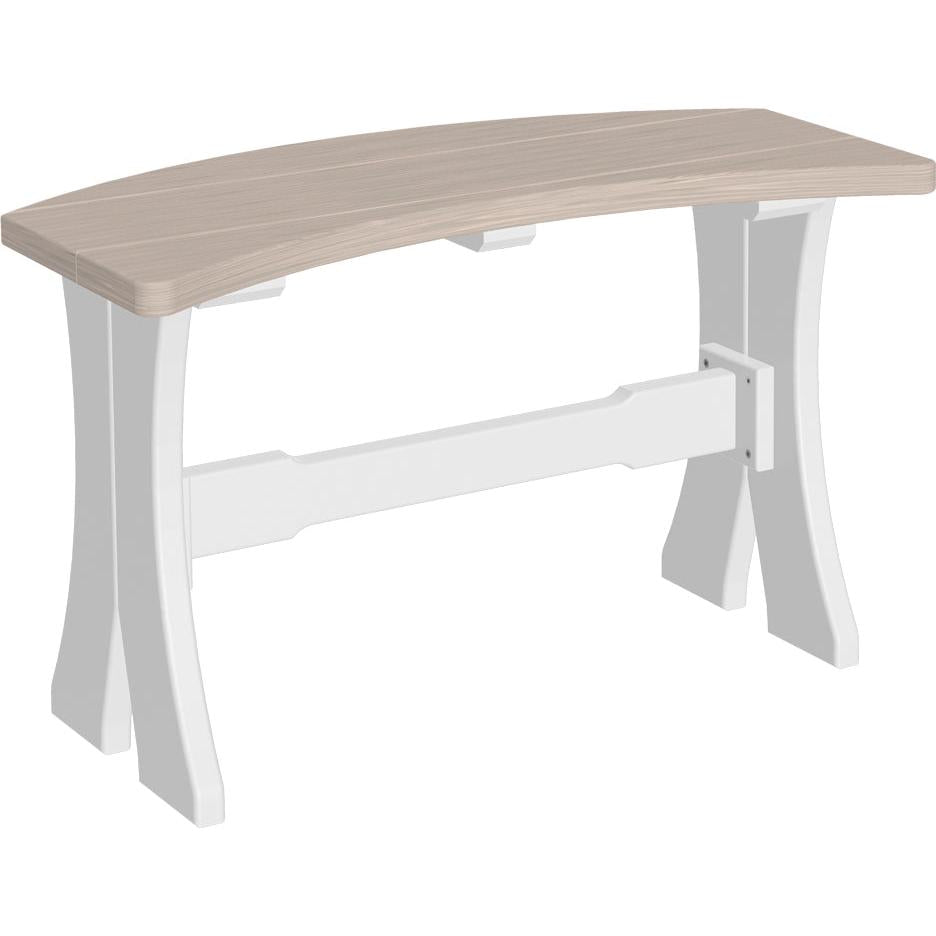 LCP28TBBIW-LuxCraft-Dining Table Bench - 28"-Birch White-Pangaea Patio