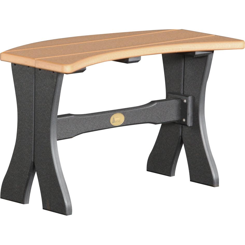 LCP28TBCB-LuxCraft-Dining Table Bench - 28"-Cedar Black-Pangaea Patio