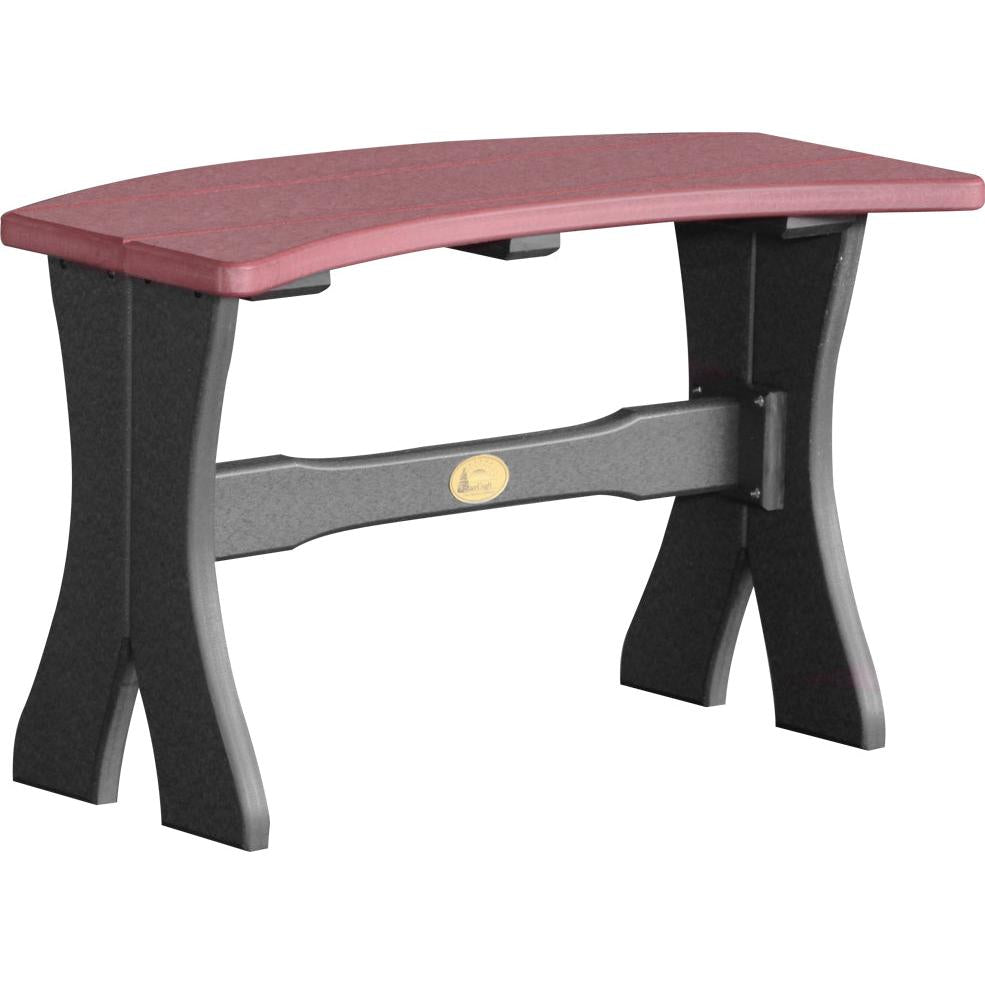 LCP28TBCHB-LuxCraft-Dining Table Bench - 28"-Cherrywood Black-Pangaea Patio
