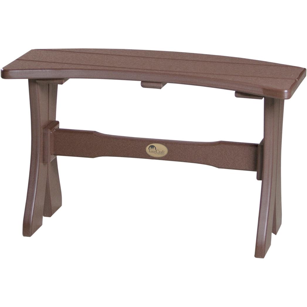 LCP28TBCBR-LuxCraft-Dining Table Bench - 28"-Chestnut Brown-Pangaea Patio