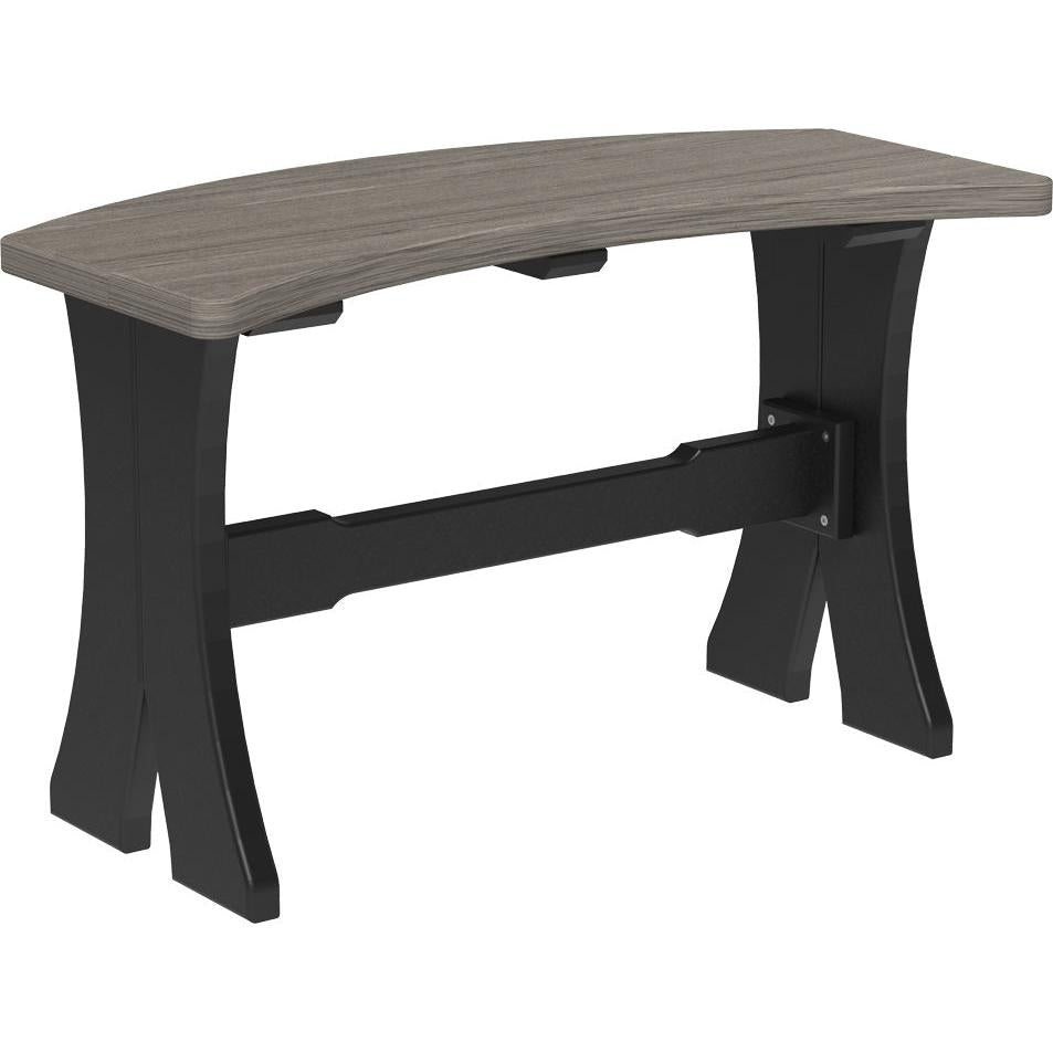 LCP28TBCGB-LuxCraft-Dining Table Bench - 28"-Coastal Gray-Pangaea Patio