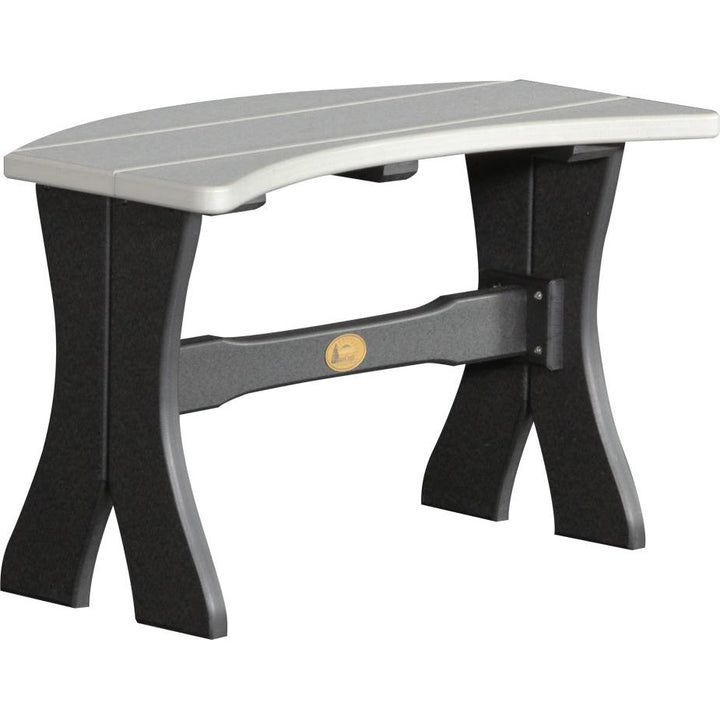 LCP28TBDGB-LuxCraft-Dining Table Bench - 28"-Dove Gray Black-Pangaea Patio