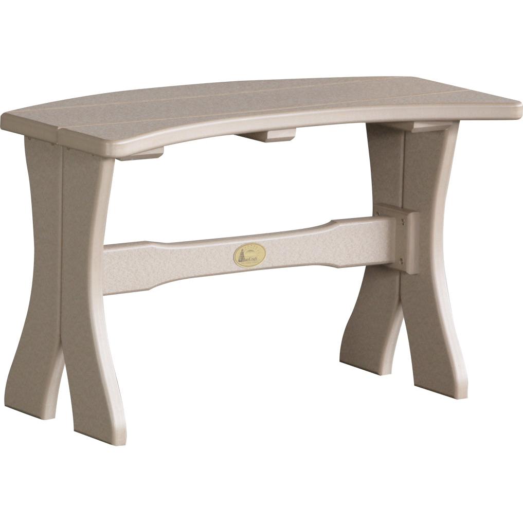 LCP28TBWW-LuxCraft-Dining Table Bench - 28"-Weatherwood-Pangaea Patio