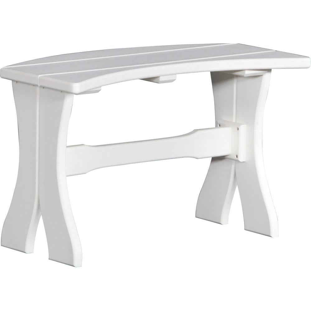 LCP28TBW-LuxCraft-Dining Table Bench - 28"-White-Pangaea Patio