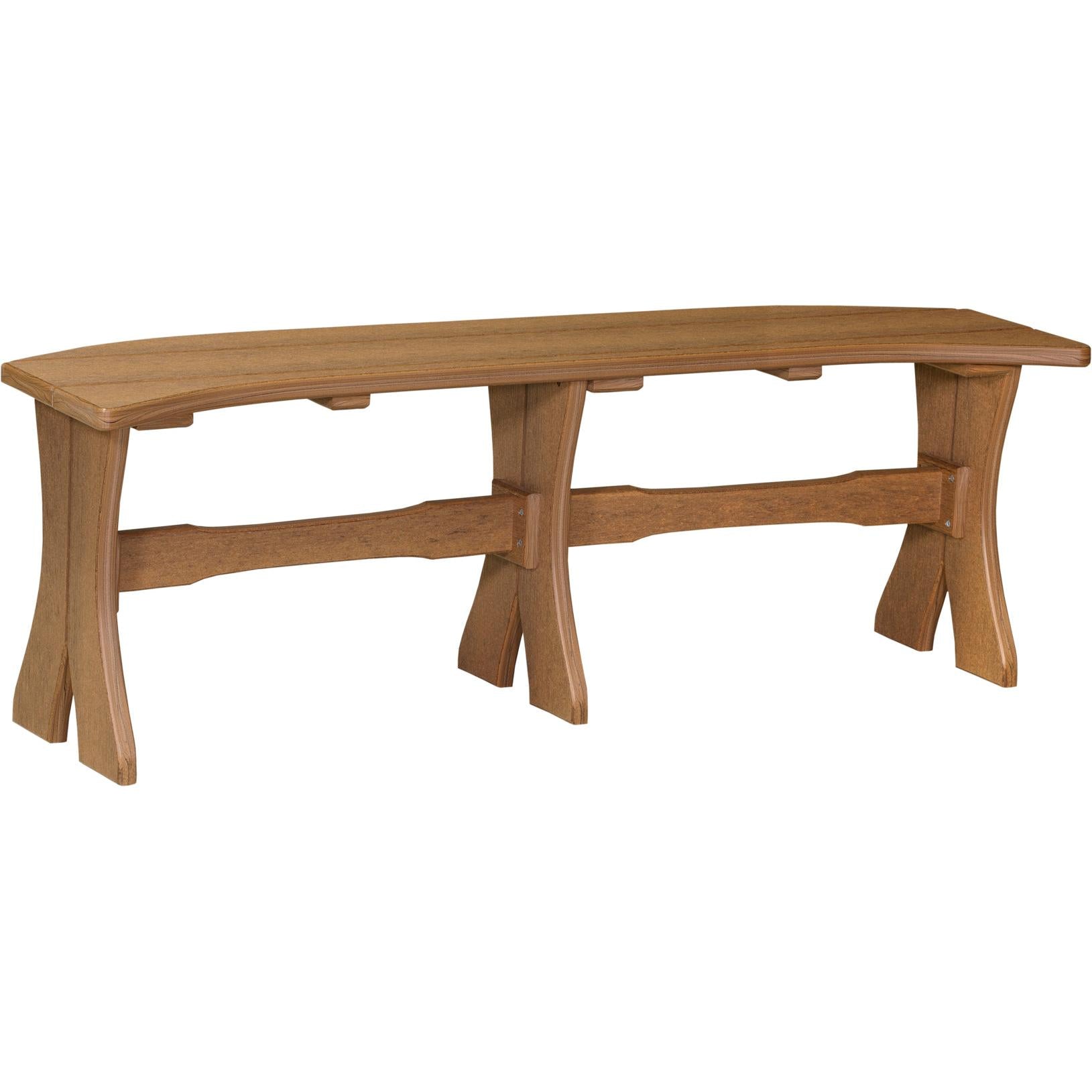 LCP52TBAM-LuxCraft-Dining Table Bench - 52"-Antique Mahogany-Pangaea Patio