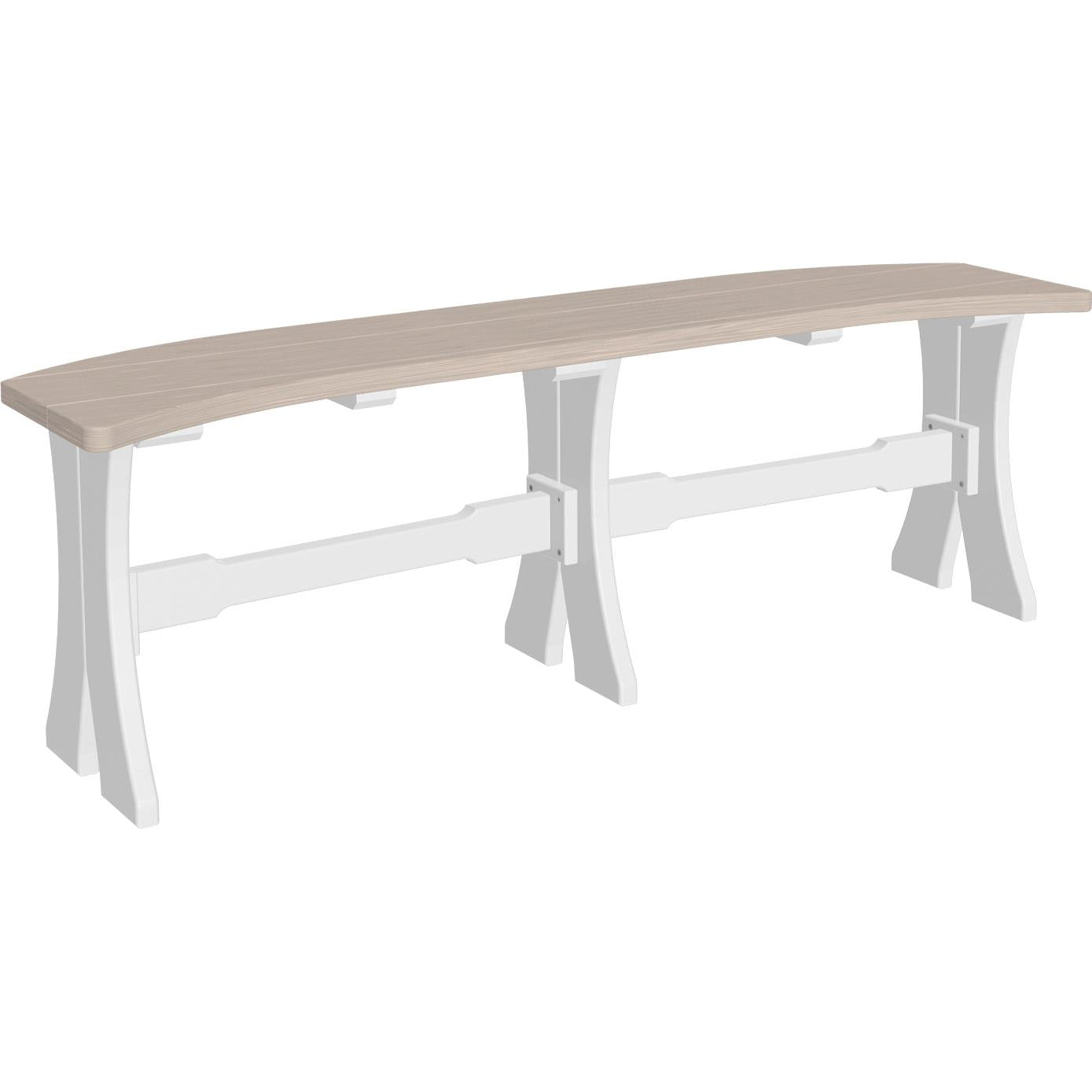 LCP52TBBIW-LuxCraft-Dining Table Bench - 52"-Birch White-Pangaea Patio