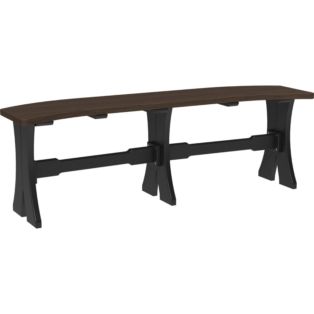 LCP52TBBZWB-LuxCraft-Dining Table Bench - 52"-Coastal Gray Black-Pangaea Patio