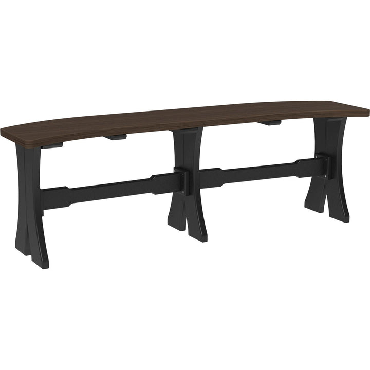 LCP52TBBZWB-LuxCraft-Dining Table Bench - 52"-Coastal Gray Black-Pangaea Patio