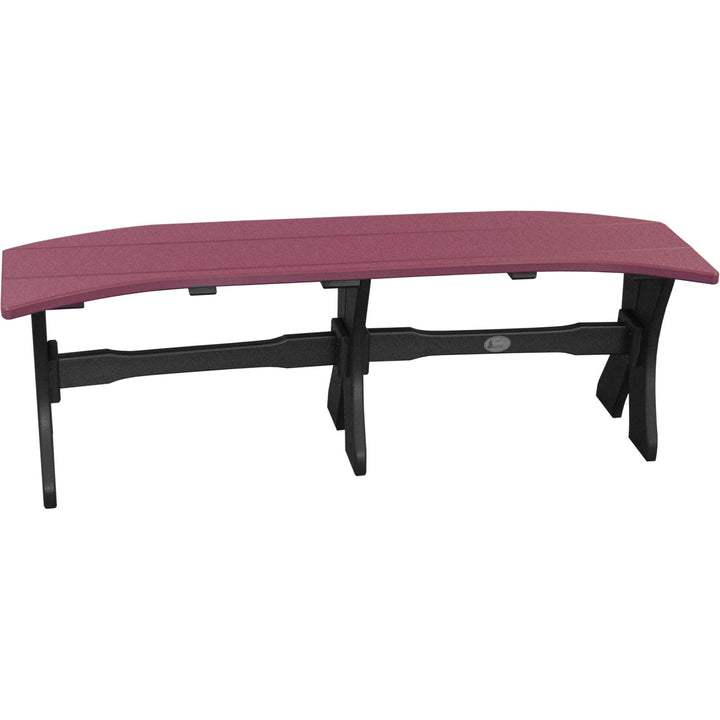 LCP52TBCHB-LuxCraft-Dining Table Bench - 52"-Cherrywood Black-Pangaea Patio