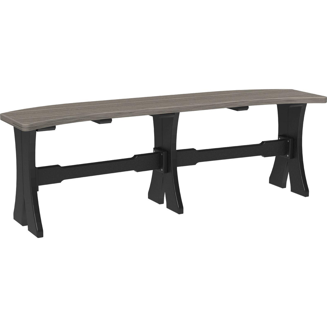 LCP52TBCGB-LuxCraft-Dining Table Bench - 52"-Coastal Gray-Pangaea Patio