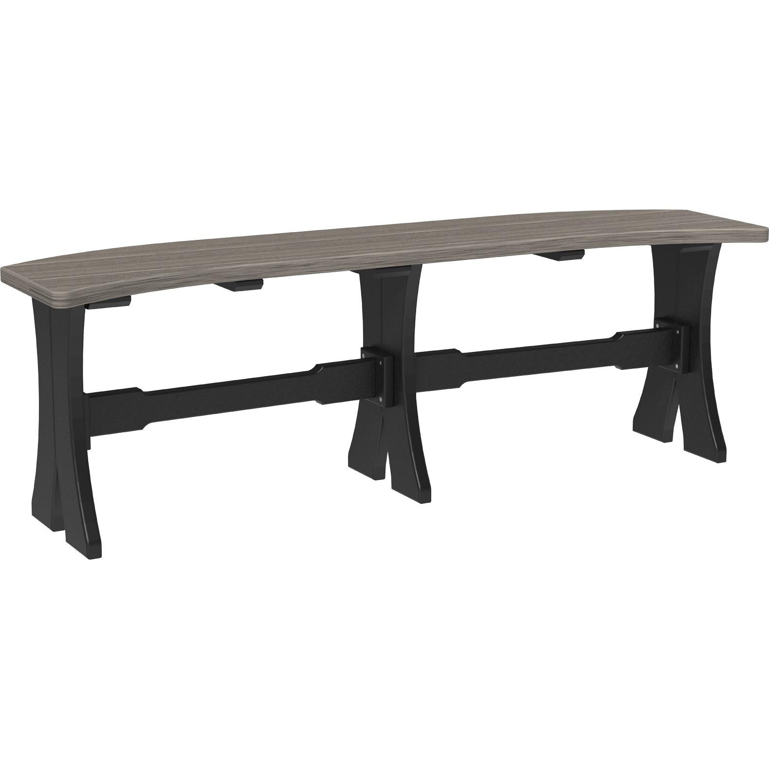LCP52TBCGB-LuxCraft-Dining Table Bench - 52"-Coastal Gray-Pangaea Patio