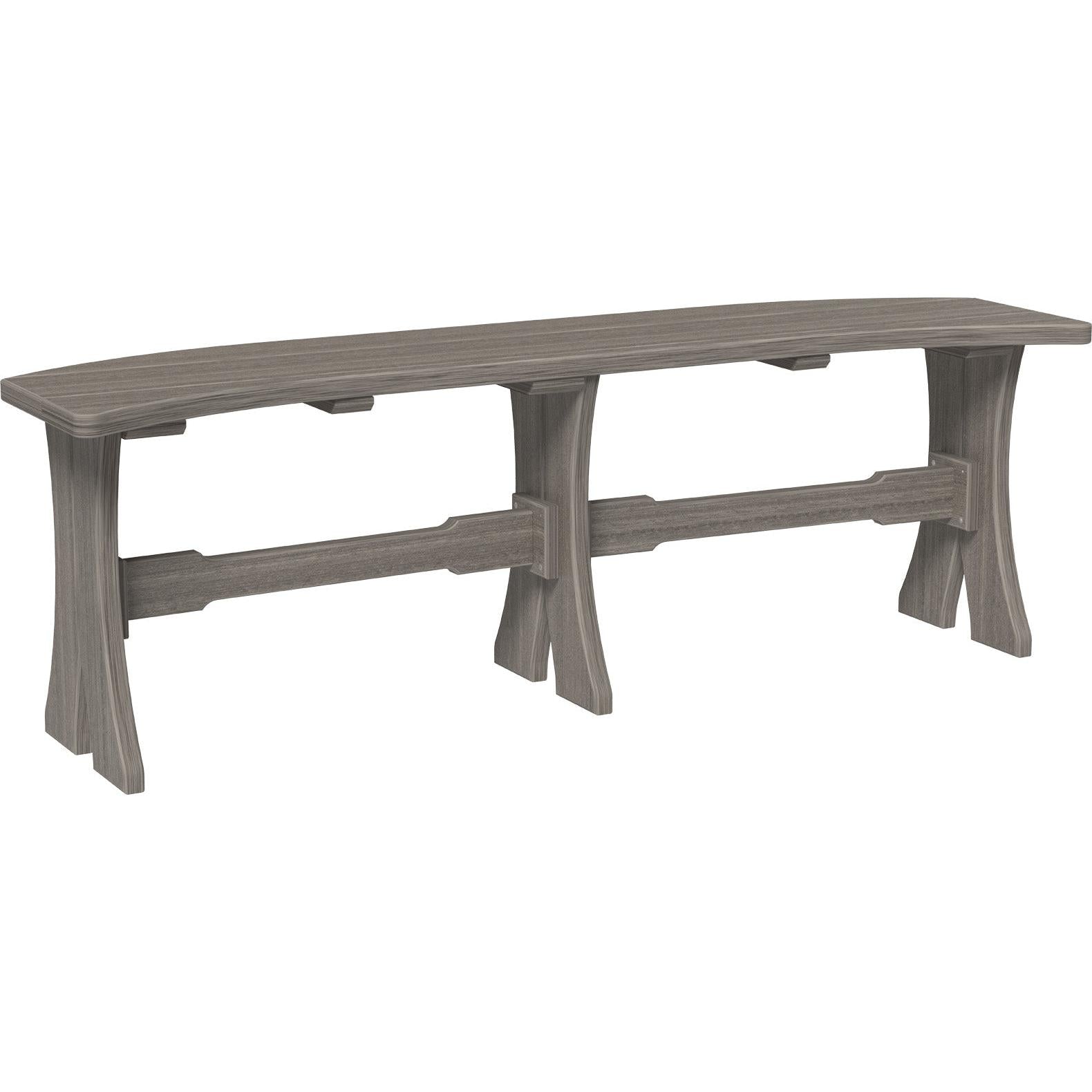 LCP52TBCG-LuxCraft-Dining Table Bench - 52"-Brazilian Walnut Black-Pangaea Patio