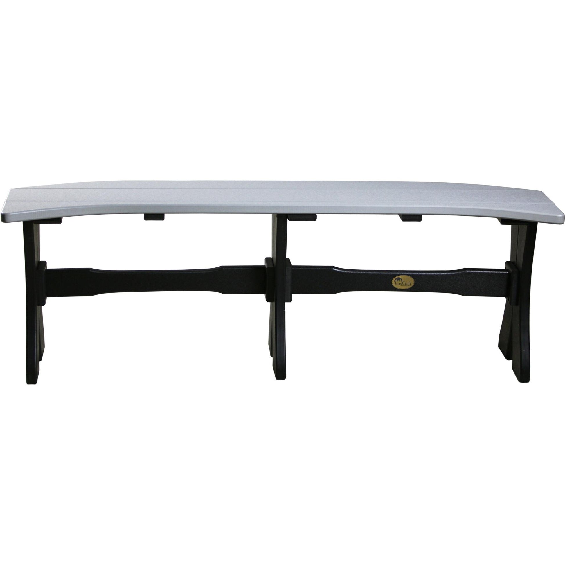 LCP52TBDGB-LuxCraft-Dining Table Bench - 52"-Dove Gray Black-Pangaea Patio