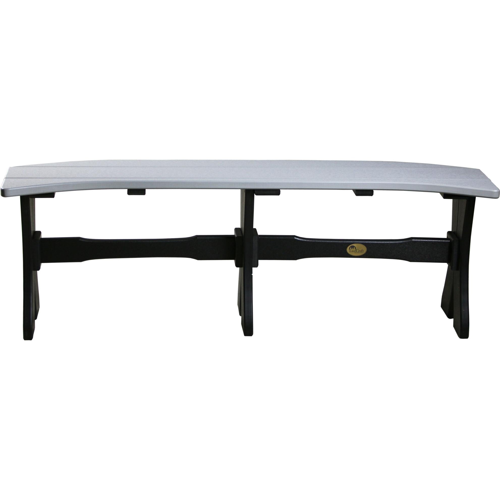 LCP52TBDGB-LuxCraft-Dining Table Bench - 52"-Dove Gray Black-Pangaea Patio