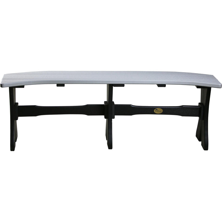 LCP52TBDGB-LuxCraft-Dining Table Bench - 52"-Dove Gray Black-Pangaea Patio