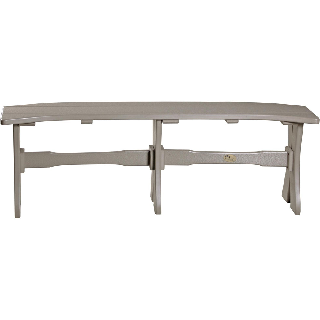 LCP52TBWW-LuxCraft-Dining Table Bench - 52"-Weatherwood-Pangaea Patio