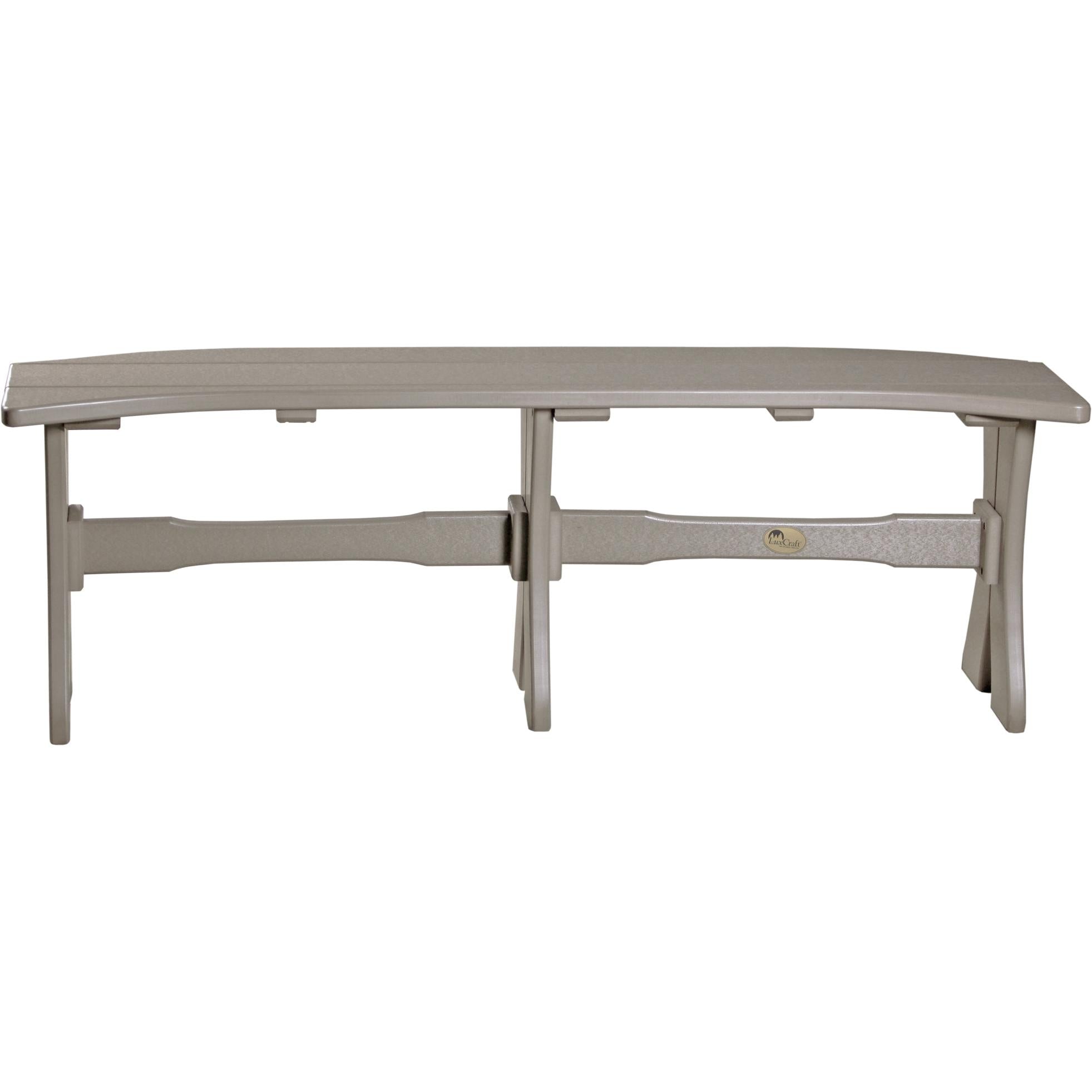 LCP52TBWW-LuxCraft-Dining Table Bench - 52"-Weatherwood-Pangaea Patio