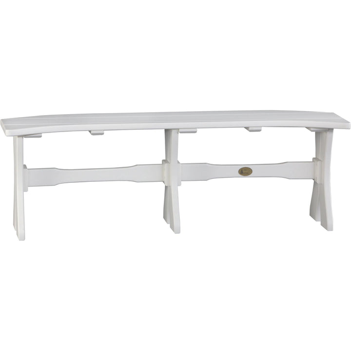 LCP52TBW-LuxCraft-Dining Table Bench - 52"-White-Pangaea Patio
