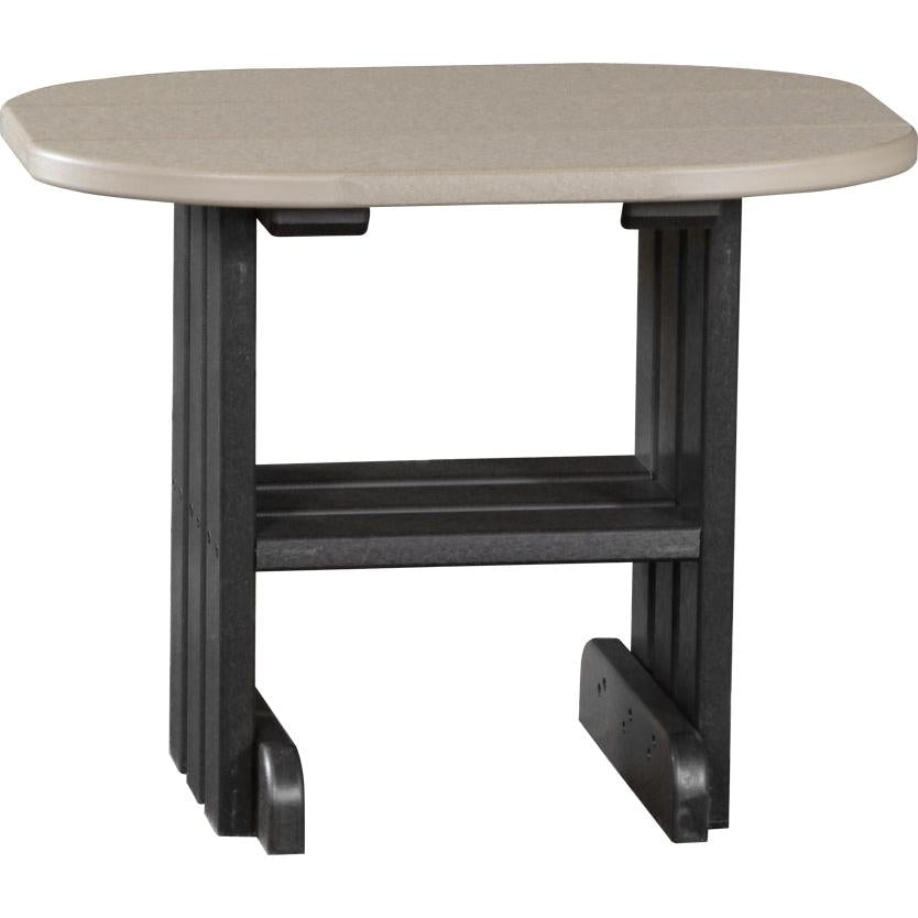 LCPETWWB-LuxCraft-End Table-Weatherwood Black-Pangaea Patio